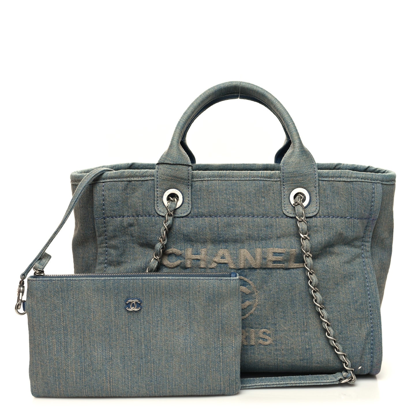 Denim Small Deauville Tote Light Blue
