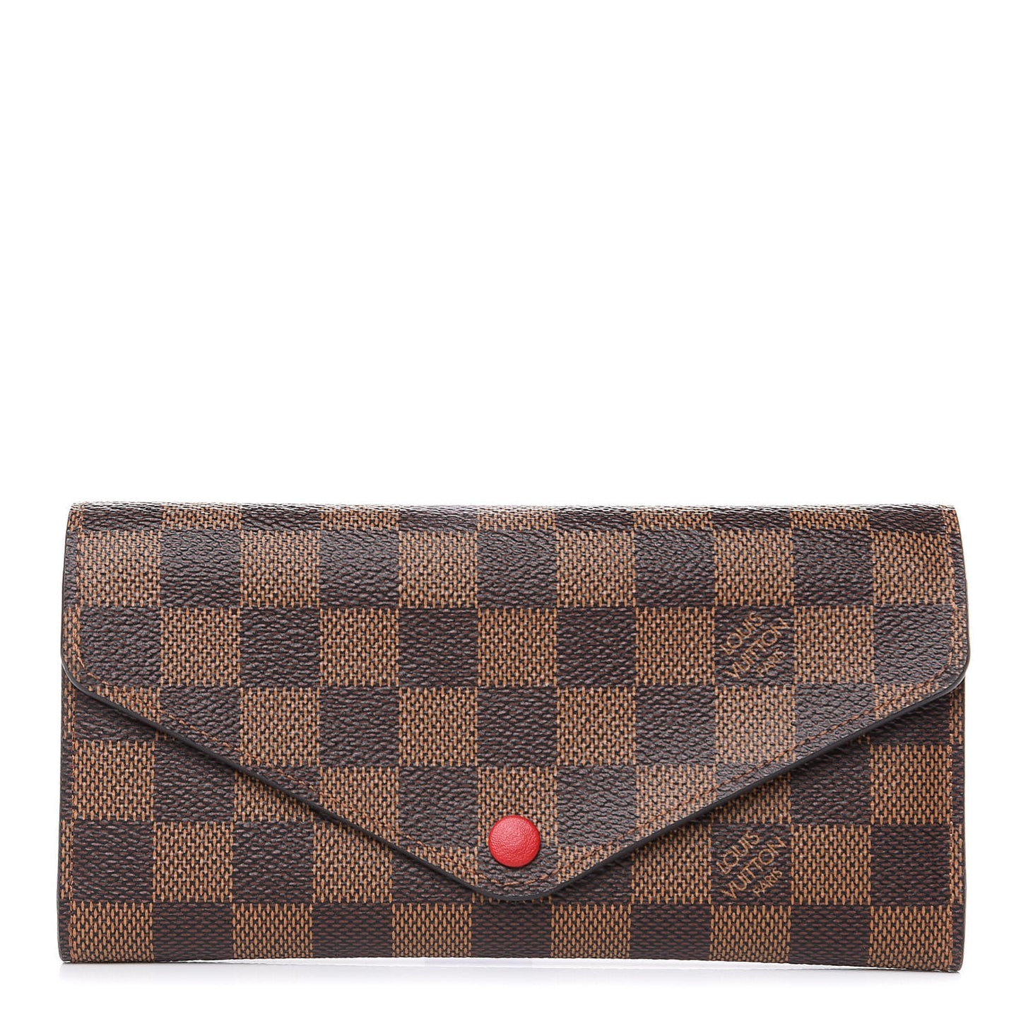 Damier Ebene Josephine Wallet Red