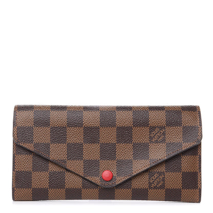 Louis Vuitton Damier Ebene Josephine Wallet Red 1 of 9