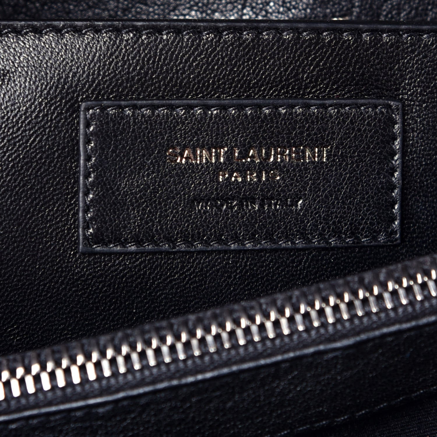 Saint Laurent Sheepskin Matelasse Chevron Monogram Large College Satchel Black 6 of 8