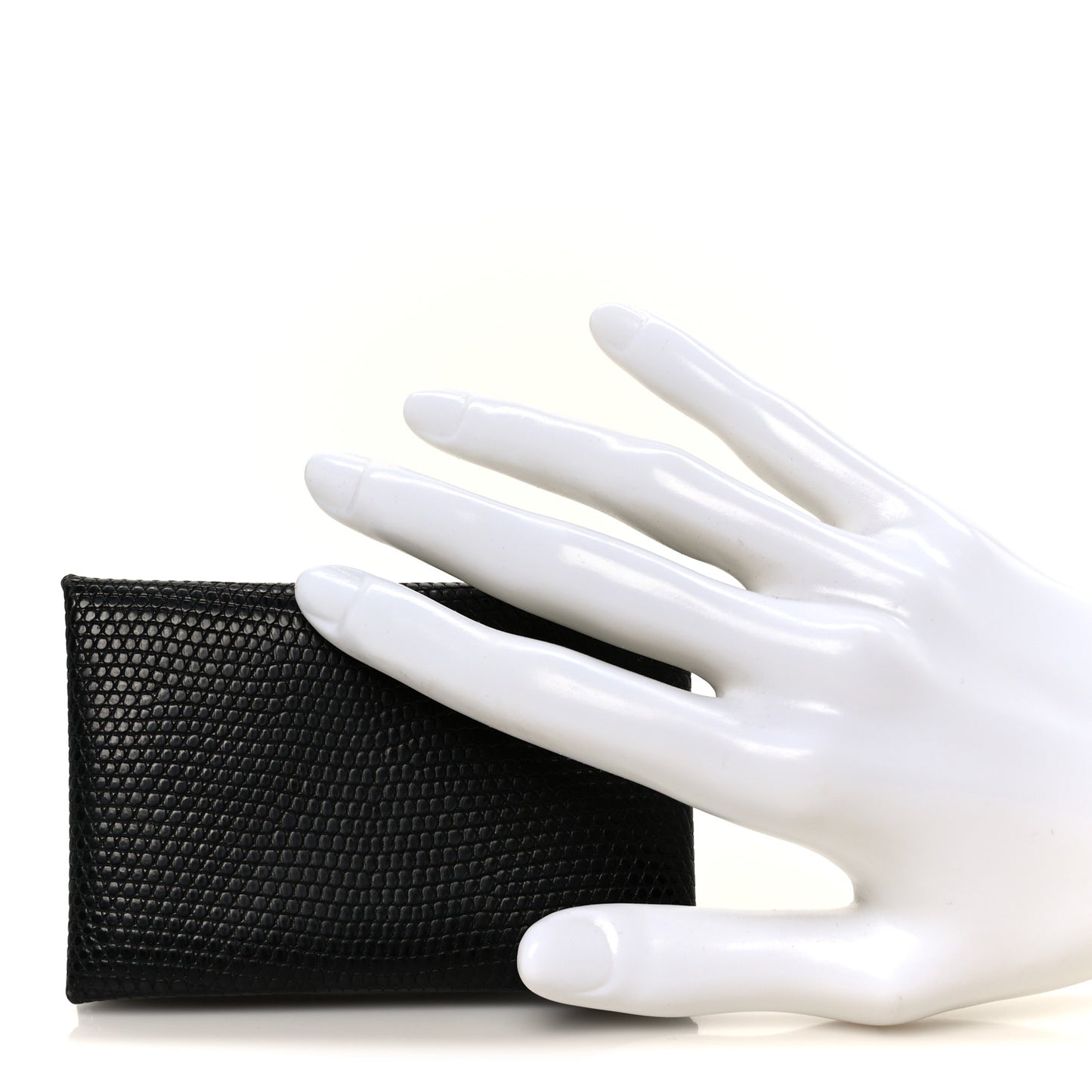 Lizard Calvi Card Case Black