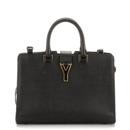 Saint Laurent Tweed Calfskin Classic Small Cabas Y Bag Black 1 of 9