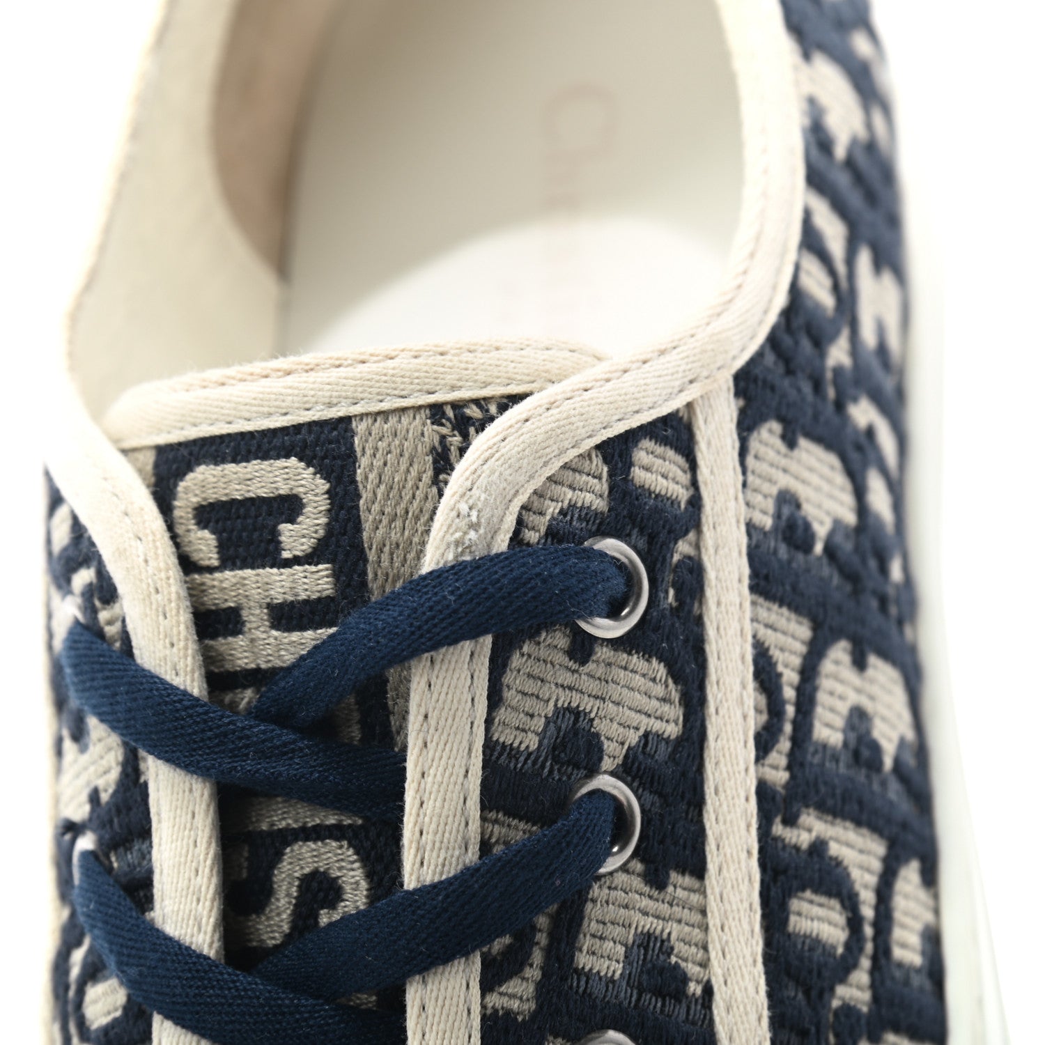 Christian Dior Canvas Oblique Walk'N'Dior Low Top Sneakers 40 Deep Blue 8 of 8