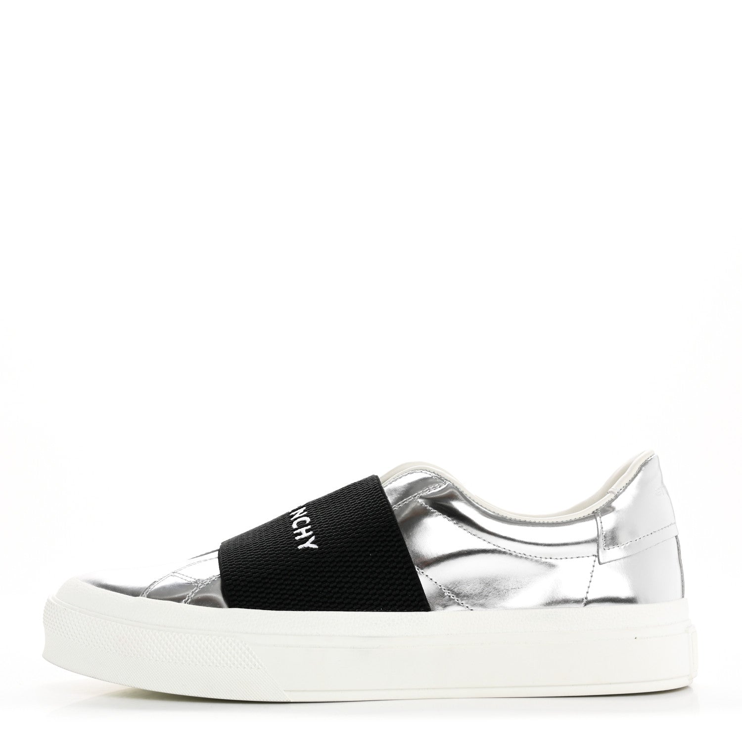 Givenchy Calfskin Band Logo Womens City Sneakers 41 Silvery 1 of 9