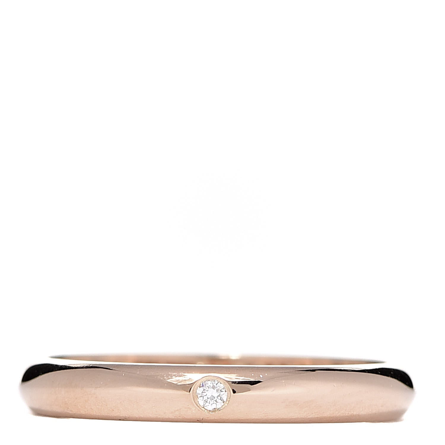 Cartier 18K Pink Gold Diamond 2.6mm 1895 Wedding Band Ring 49 4.75 1 of 7