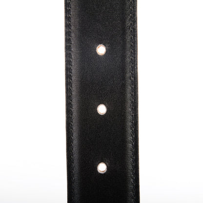 Hermes Box Courchevel 32mm H Belt 65 Black Gold 4 of 7