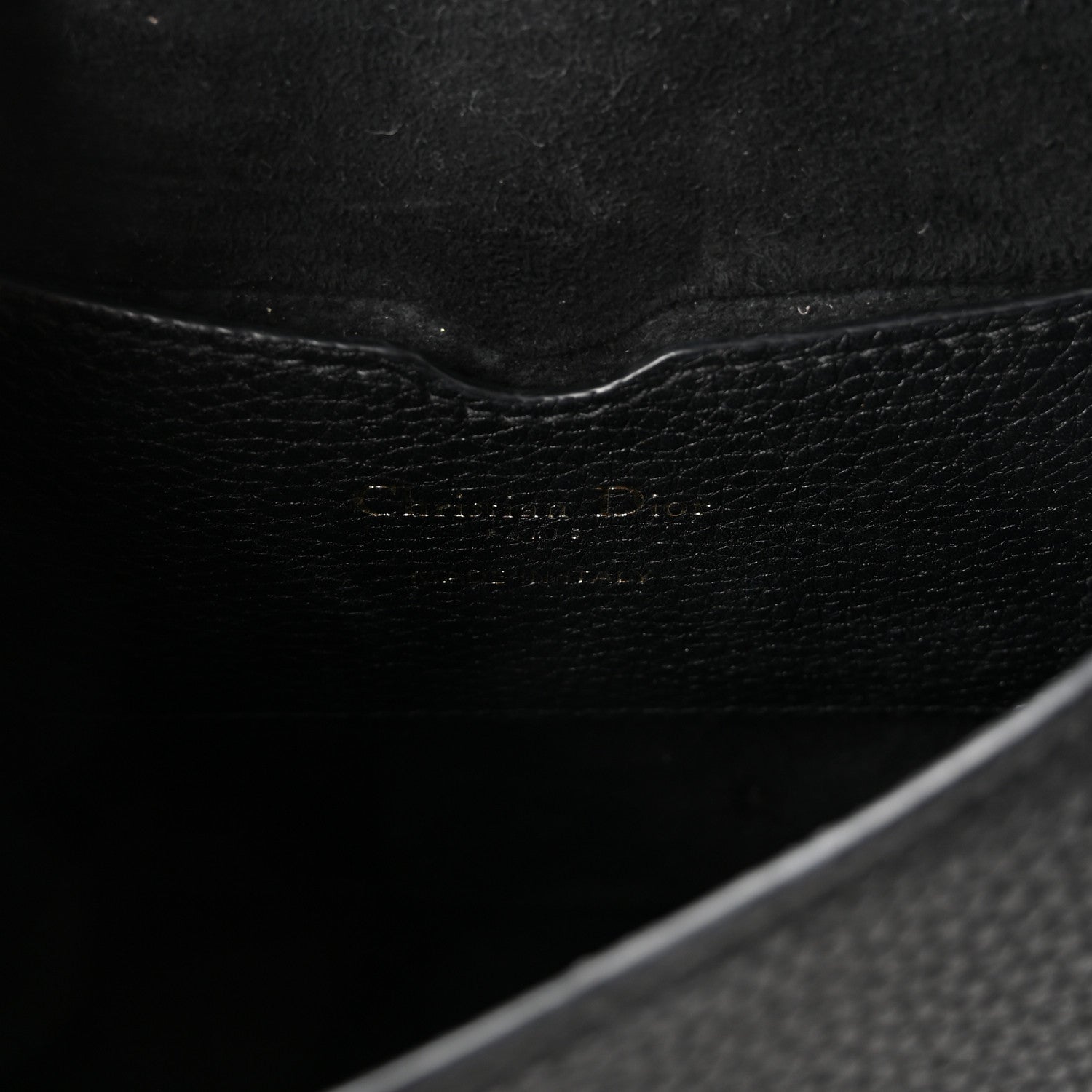Christian Dior Grained Calfskin Medium Bobby Flap Black 6 of 9