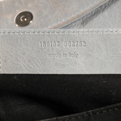 Balenciaga Agneau Giant 21 Silver Hardware Envelope Clutch Sky Blue 7 of 12