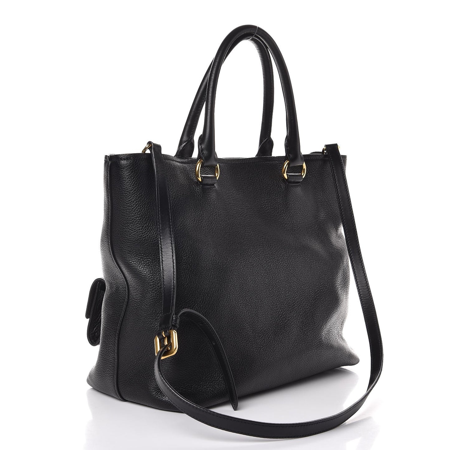 Vitello Daino Tote Black
