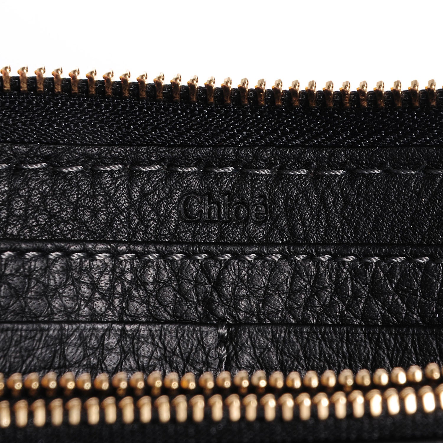 Chloe Grained Calfskin Marcie Long Zip Around Wallet Black 5 of 9