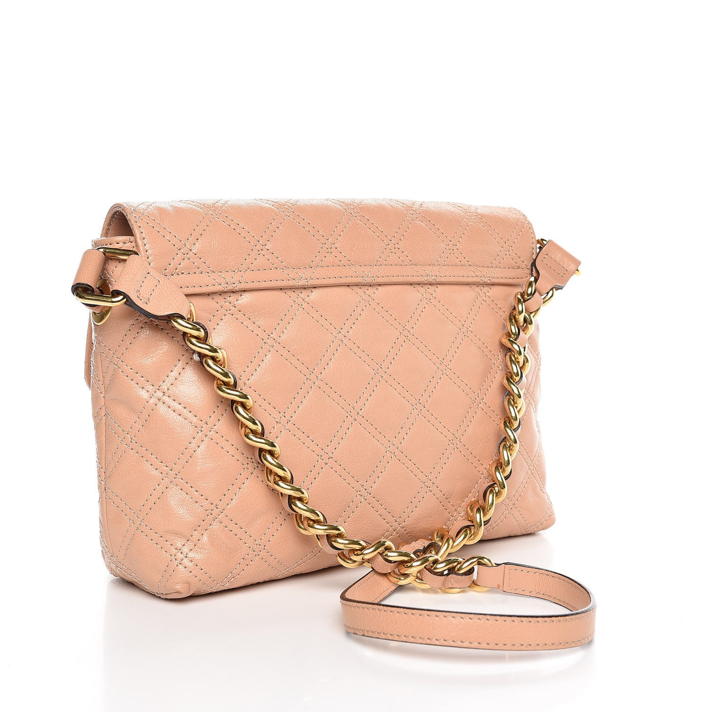 Lambskin Quilted The Large Single Flap Link Pink