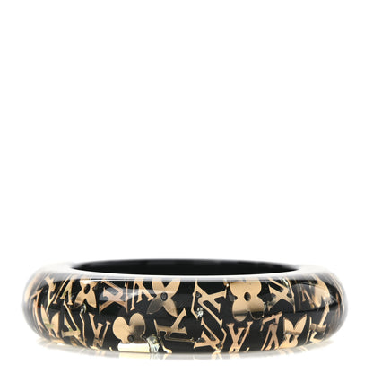 Louis Vuitton Resin Swarovski Inclusion Bracelet GM Black 1 of 3