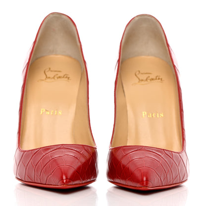 Christian Louboutin Calfskin Alligator Embossed Pigalle Follies 100 Pumps 37 Loubi 2 of 13