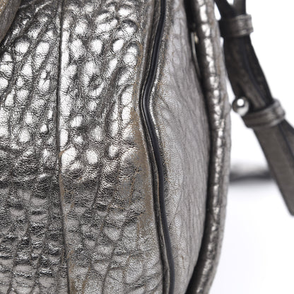 Alexander Wang Metallic Pebbled Lambskin Rockie Carbon Silver Hardware 9 of 13