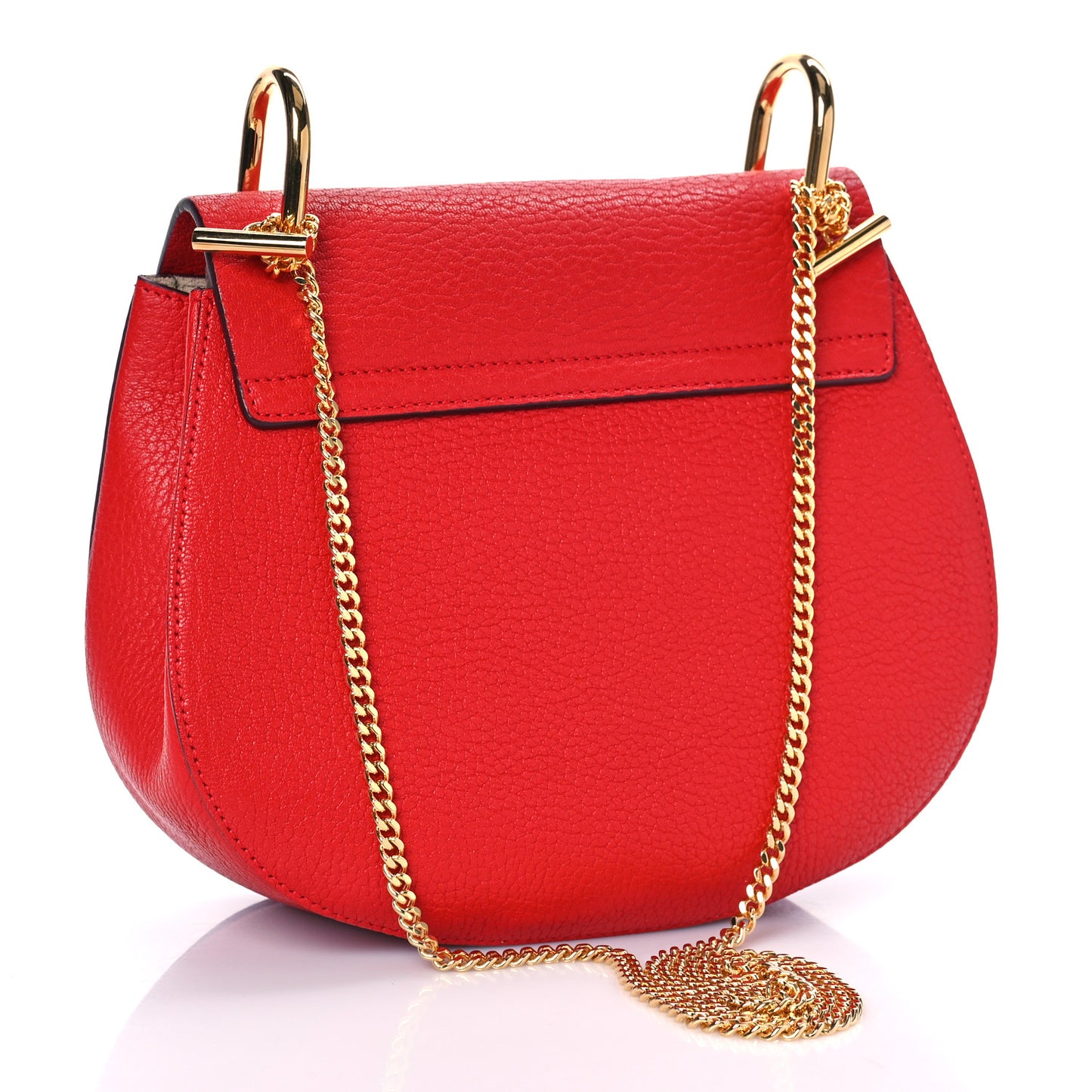 Grained Lambskin Mini Drew Shoulder Bag Plaid Red