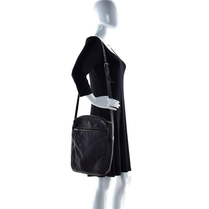 Burberry Grained Calfskin Crossbody Bag Black Brown 2 of 10