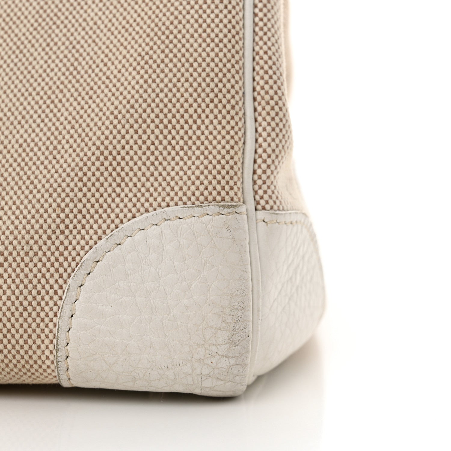 Hermes Toile Taurillon Clemence Birkin 35 White 33 of 33