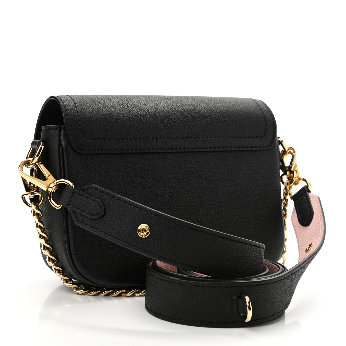Grained Calfskin Lockme Tender Black
