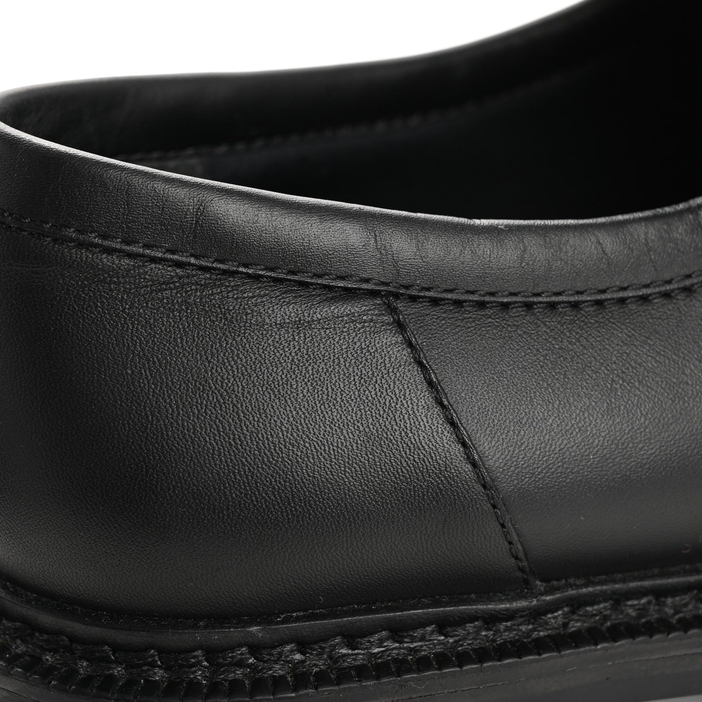 Calfskin Oversized Chain Academy Loafers 37.5 Black