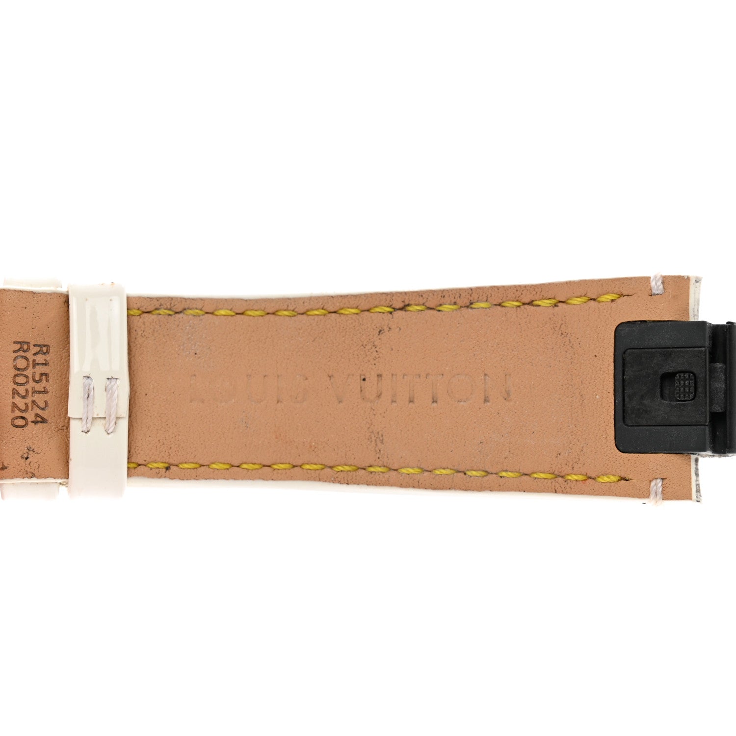 Louis Vuitton Vernis Tambour 10mm Watch Strap White 4 of 5