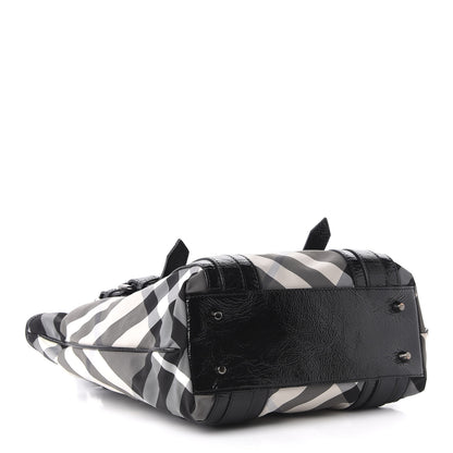 Burberry Nylon Beat Check Small Victoria Tote Black 4 of 12
