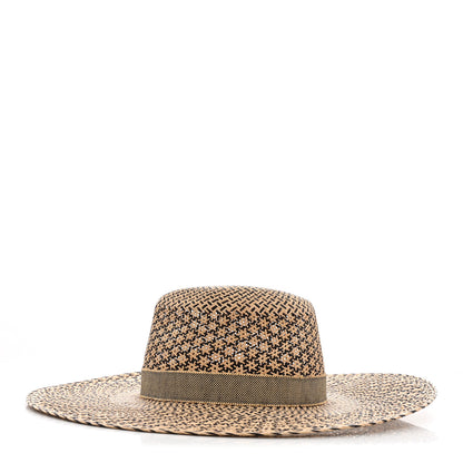Hermes Straw Chapeau Femme Etna Panama Hat 57 Naturel Black 4 of 8