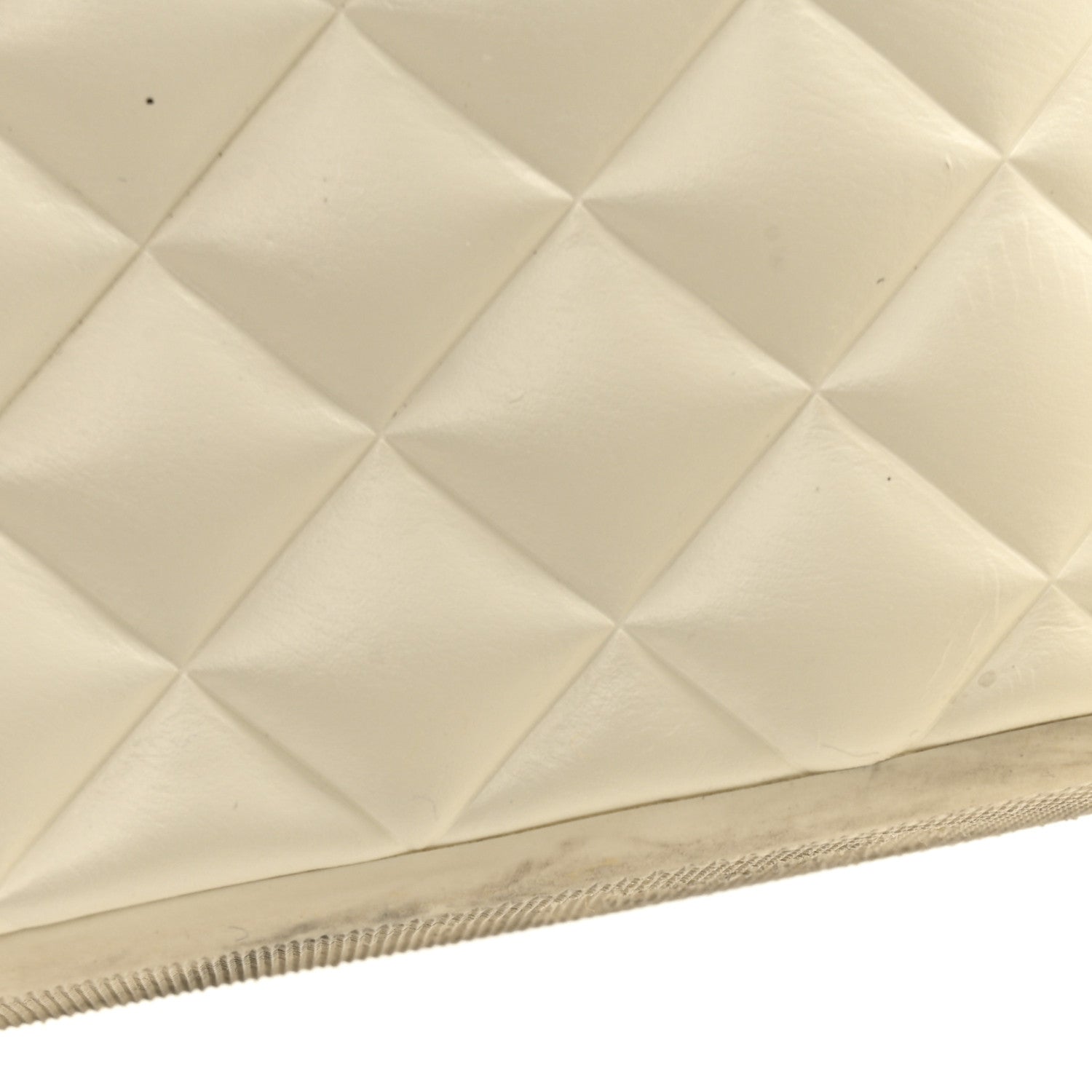 Chanel Shiny Calfskin Quilted Wedge Sandals 36 Ivory 11 of 14