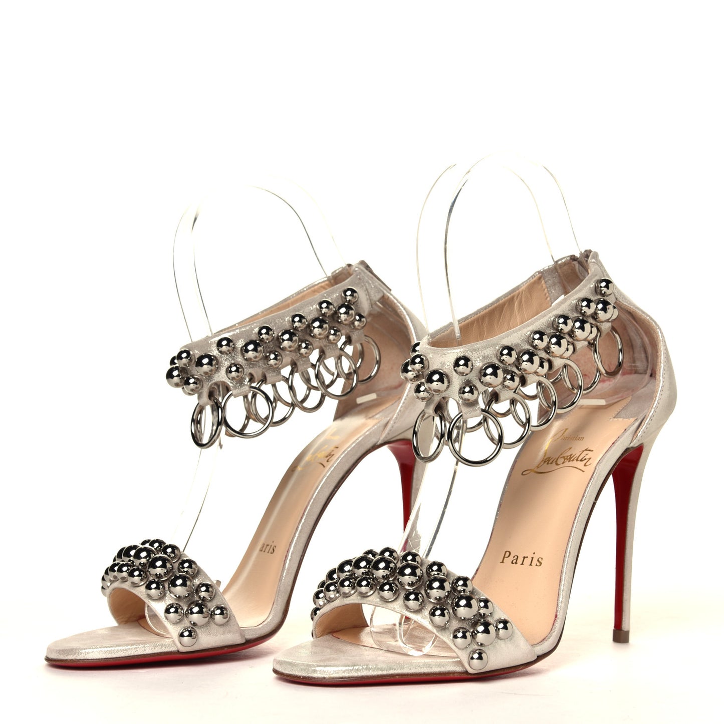 Shiny Nappa Lame Sirene Gypsandal Heels 36