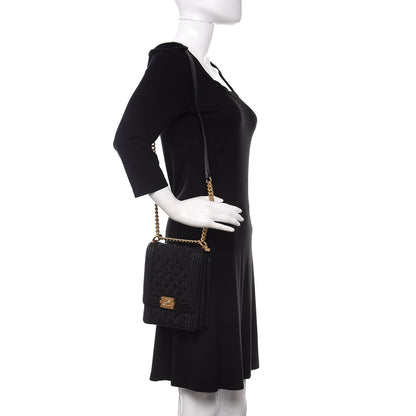 Chanel Caviar Quilted North South Boy Flap Black 2 of 11