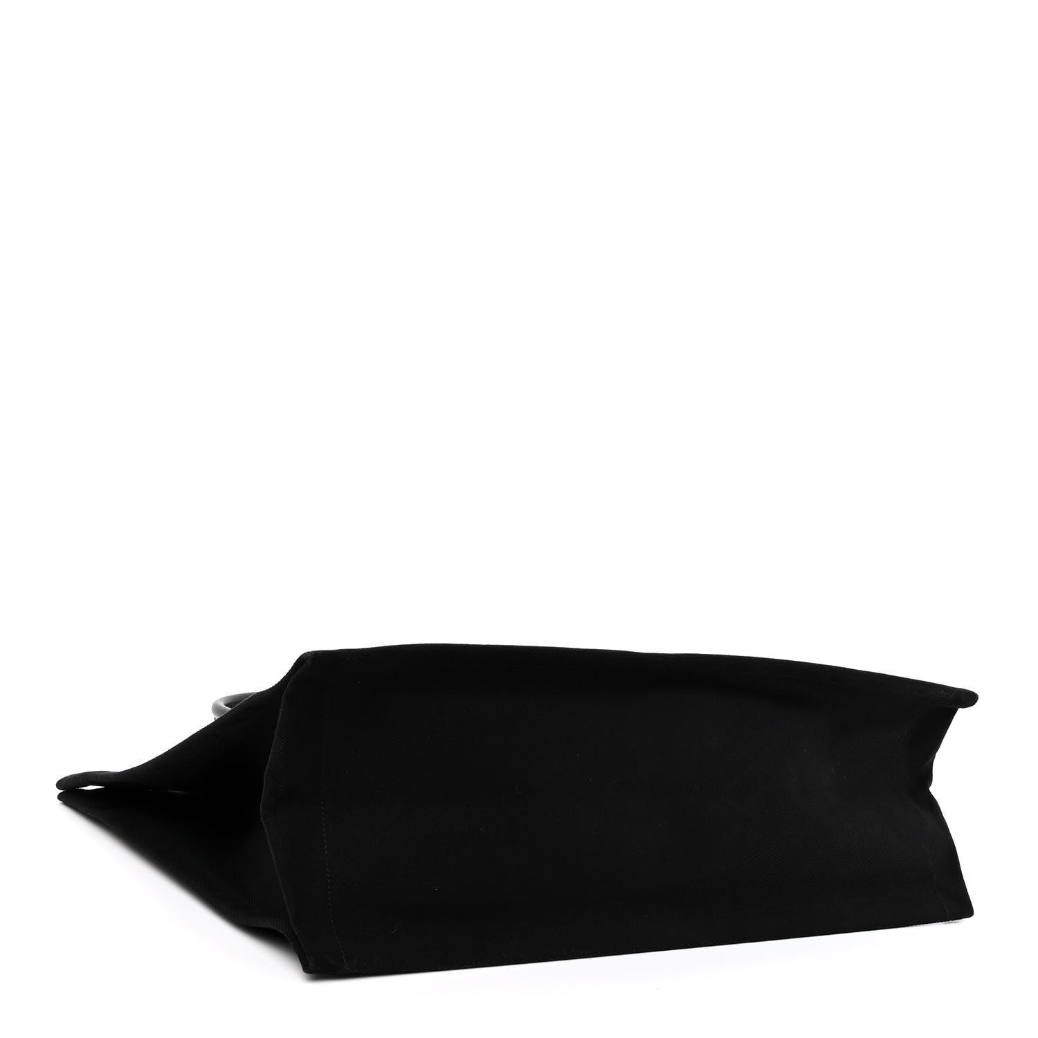 Saint Laurent Linen Calfskin Rive Gauche Tote Black 4 of 10