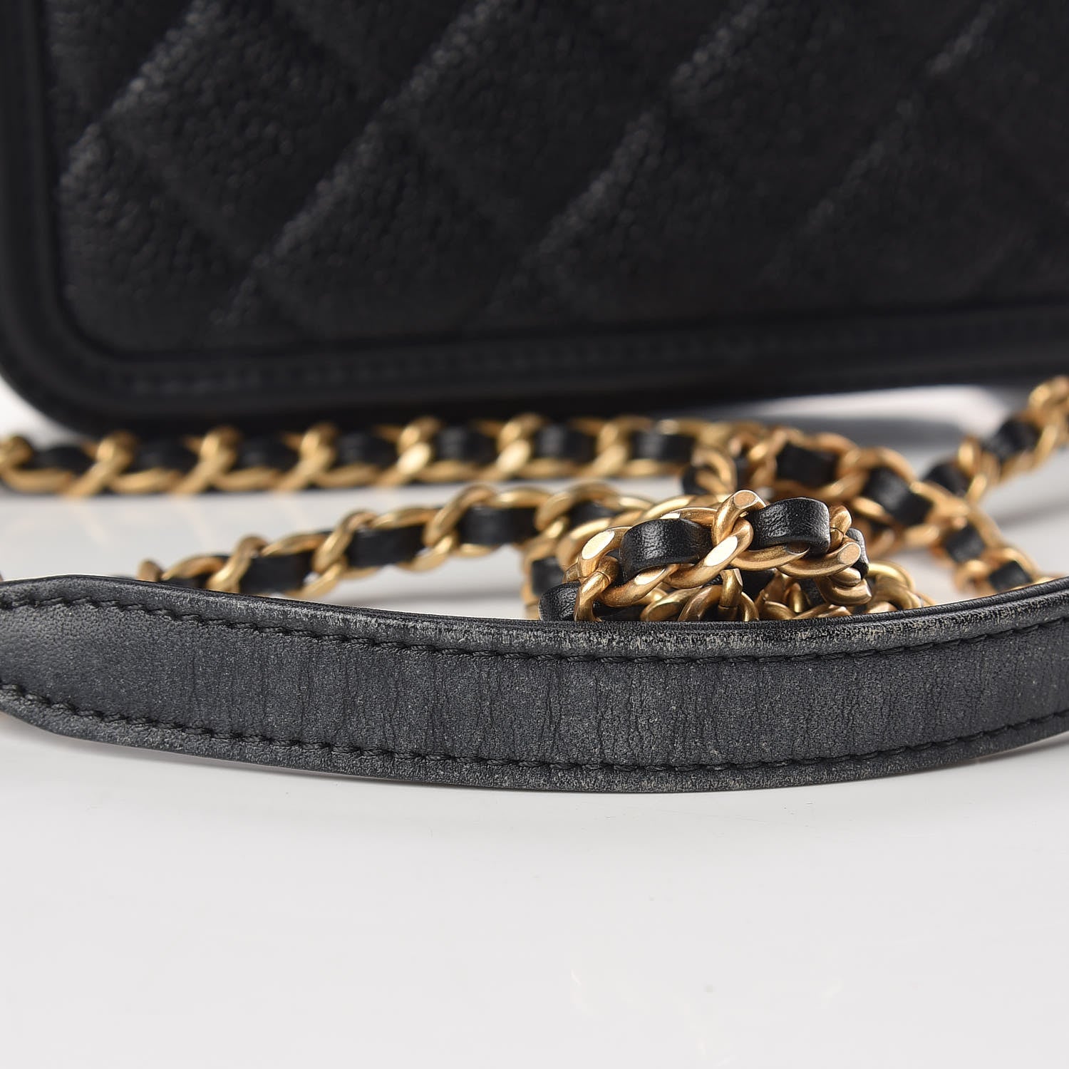 Chanel Caviar Quilted Small CC Filigree Vanity Case Black 10 of 10