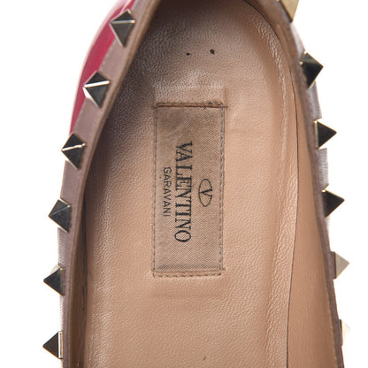Valentino Garavani Patent Nappa Rockstud Ballerina Flats 38 Framboise Poudre 21 of 21