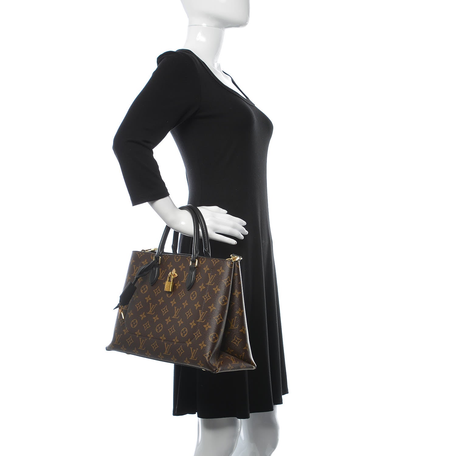Louis Vuitton Monogram Flower Tote Black 3 of 11