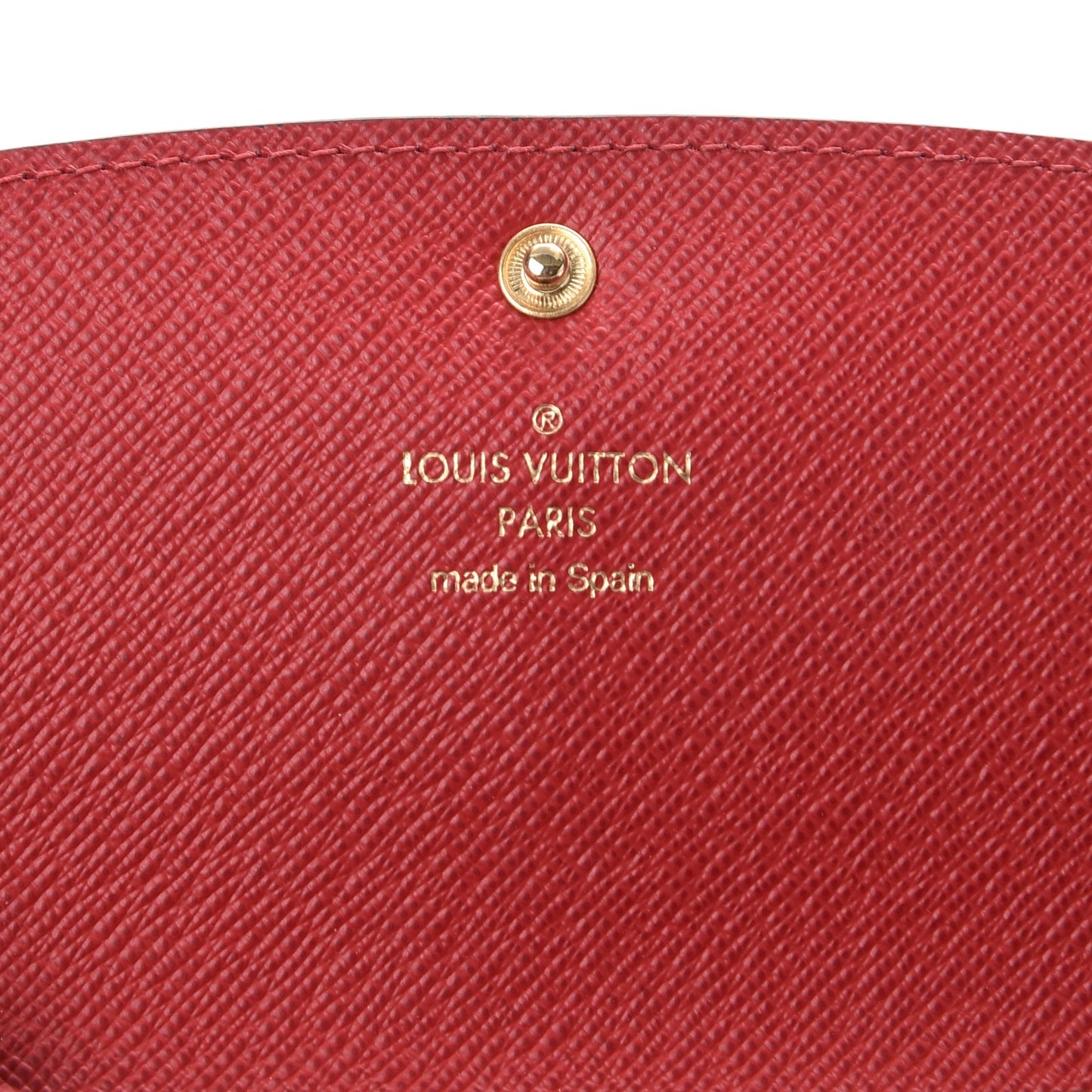 Damier Ebene Emilie Wallet Red