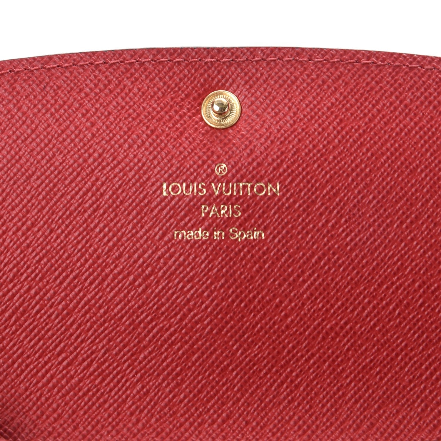 Louis Vuitton Damier Ebene Emilie Wallet Red 6 of 8