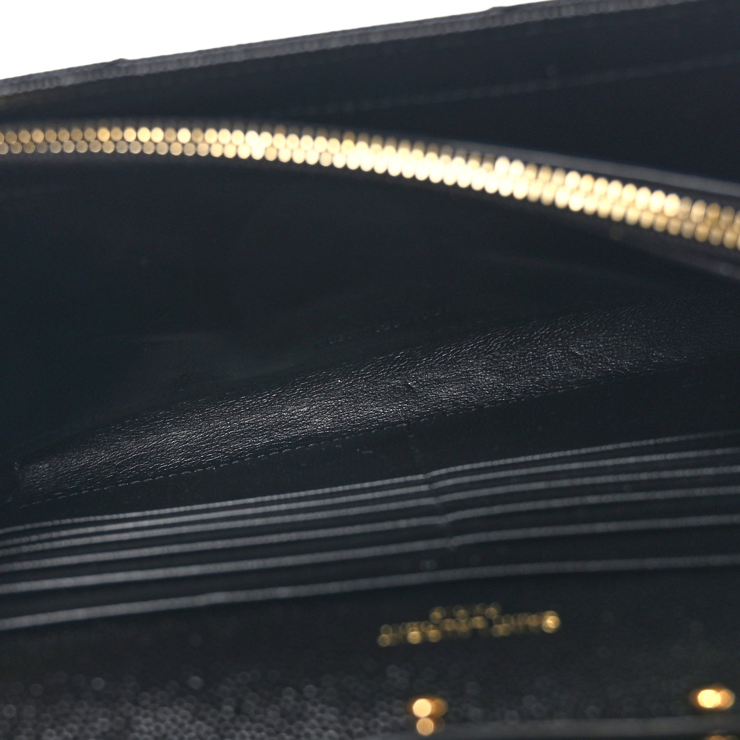 Grain De Poudre Matelasse Chevron Monogram Chain Wallet Black