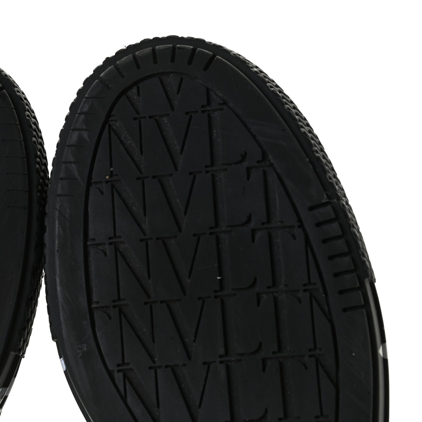 Nylon Mens Allover VLTN Logo Sneakers 41 Black White