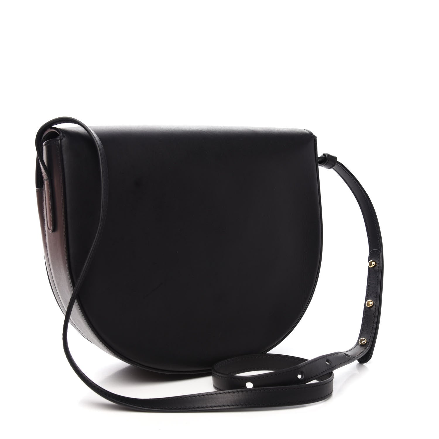 Mansur Gavriel Calfskin Saddle Crossbody Bag Black 3 of 10