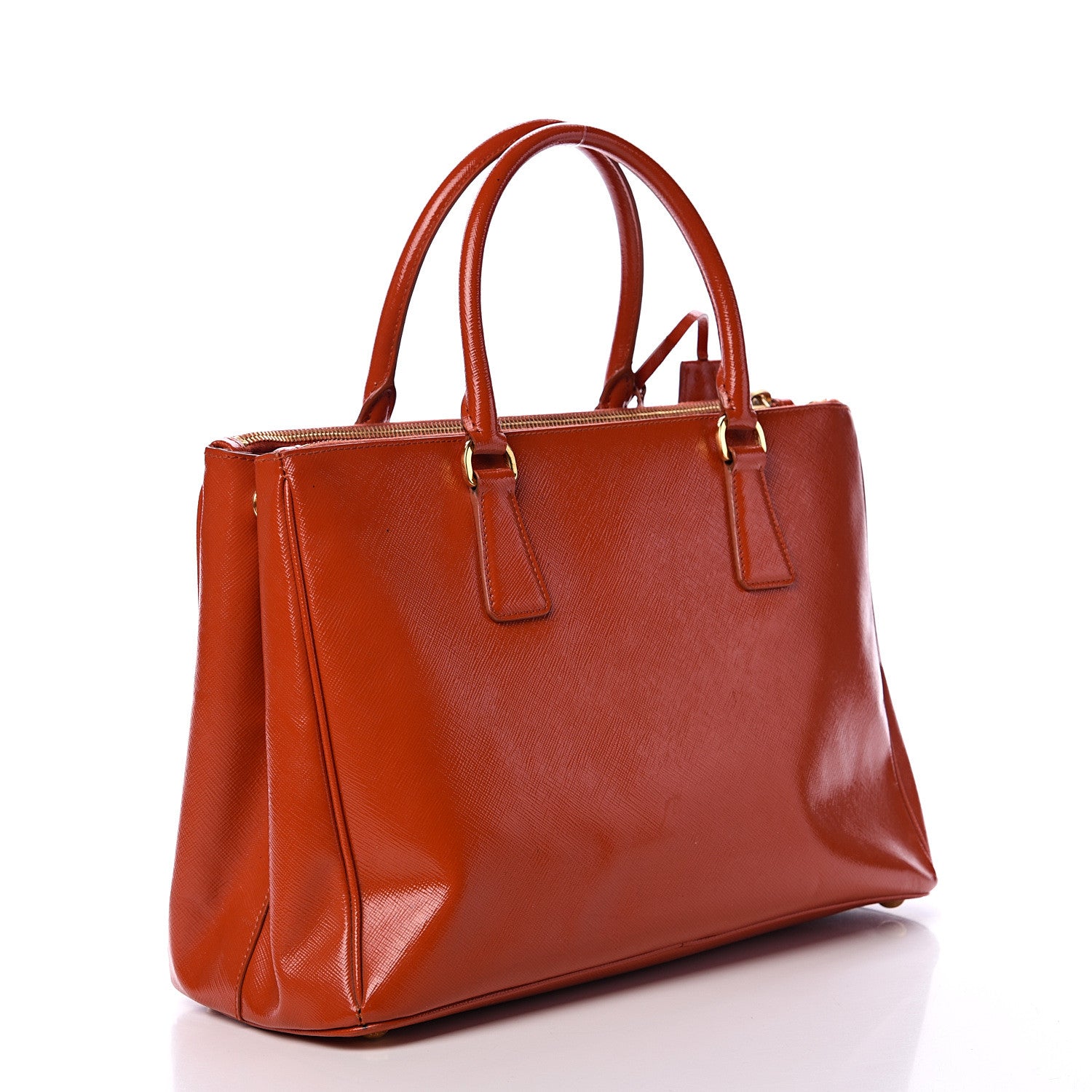 Prada Saffiano Medium Galleria Double Zip Tote Papaya 2 of 26