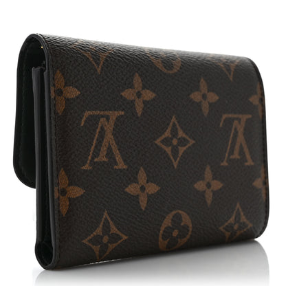 Louis Vuitton Monogram Flower Lock Compact Wallet Black 3 of 9