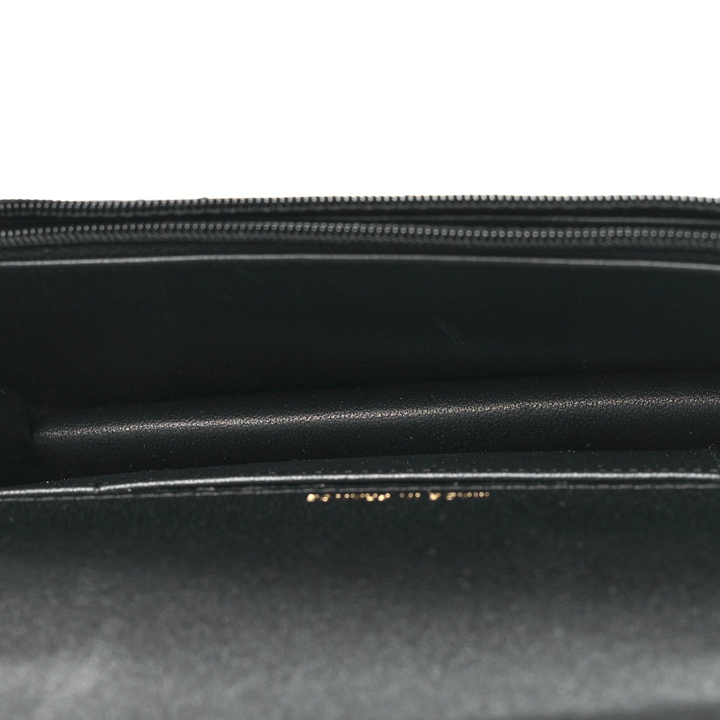 Lambskin Quilted Flap Phone Holder With Chain Black