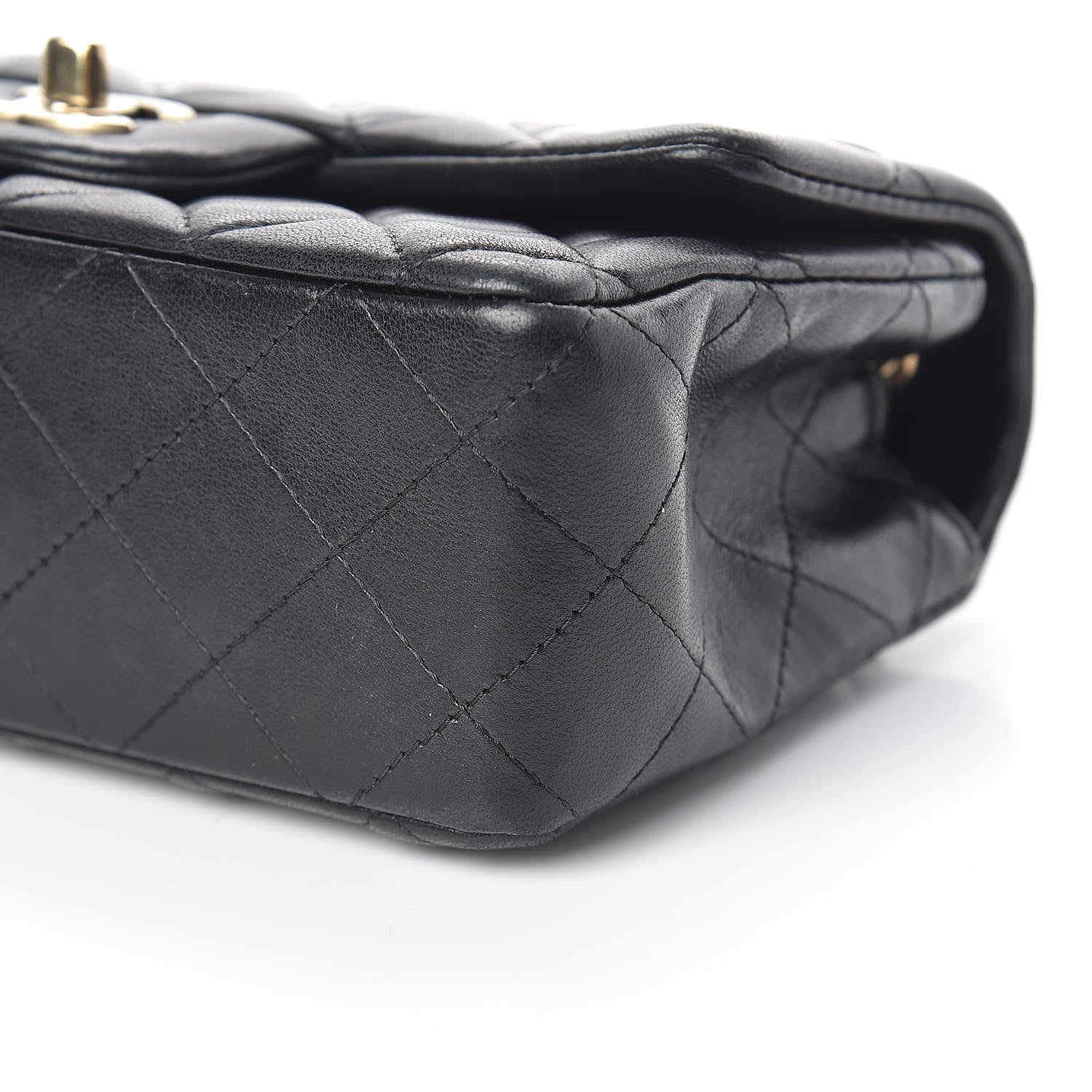 Chanel Lambskin Quilted Mini Rectangular Flap Black 6 of 10