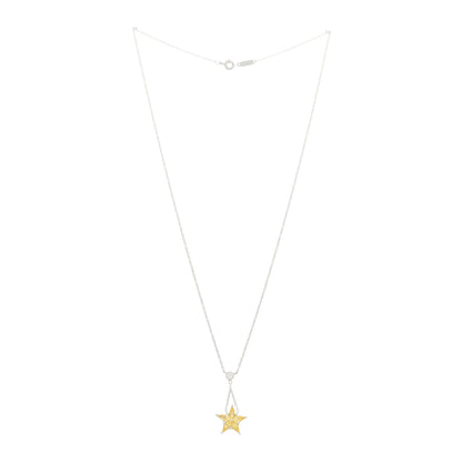 Tiffany Platinum Diamond Yellow Sapphire Star Drop Necklace 3 of 5