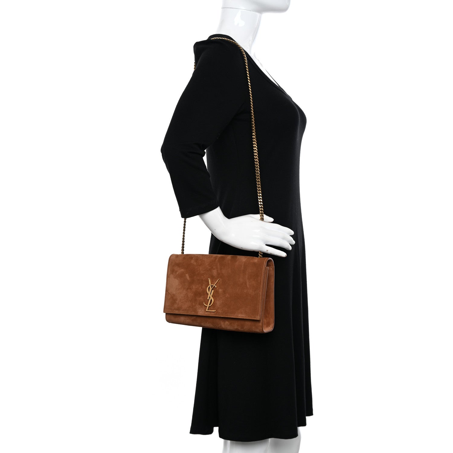 Saint Laurent Suede Medium Monogram Kate Satchel Macaron 2 of 10
