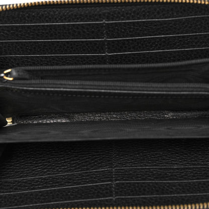 Gucci Dollar Calfskin GG Marmont Zip Around Wallet Black 5 of 7