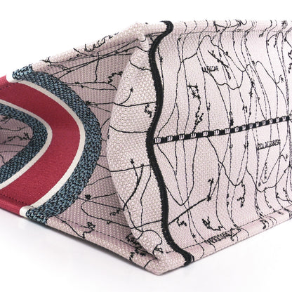 Christian Dior Canvas Embroidered Medium Zodiac Book Tote Latte Multicolor 9 of 10