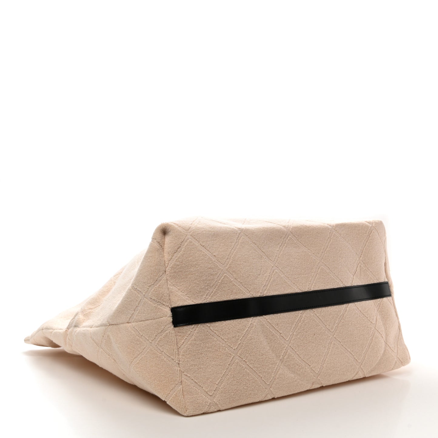 Terry Cotton CC Beach Tote Set Beige Black