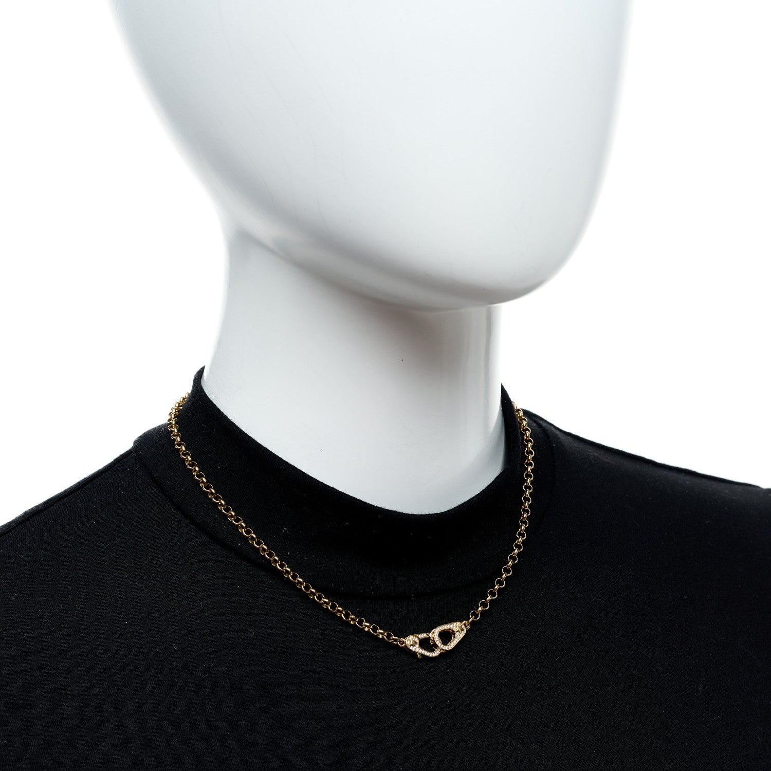 Foundrae 18K Yellow Gold Diamond Heavy Belcher Sister Hook Chain Necklace 2 of 5