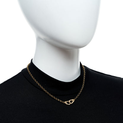 Foundrae 18K Yellow Gold Diamond Heavy Belcher Sister Hook Chain Necklace 2 of 5