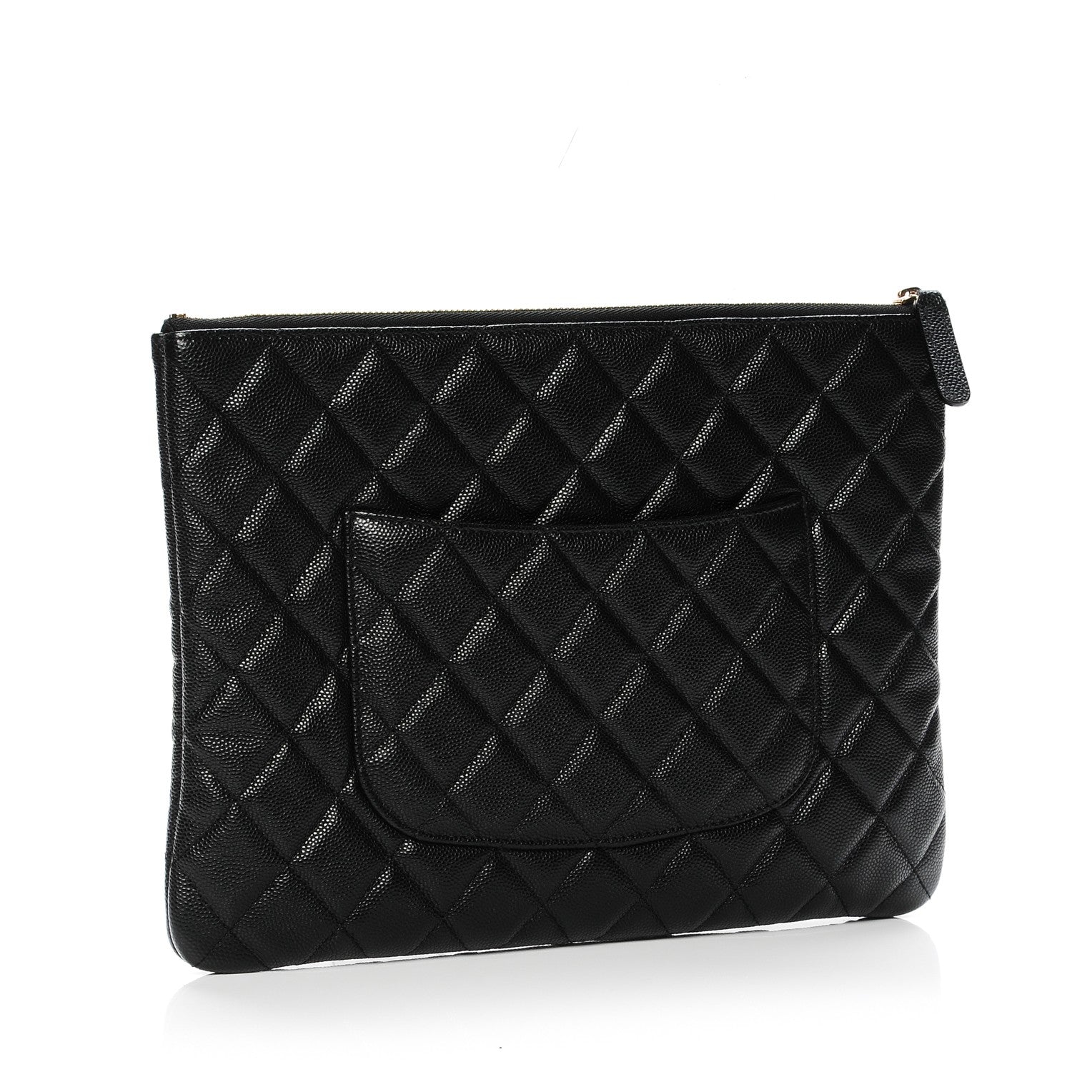 Chanel Caviar Quilted Medium Cosmetic Case Black 3 of 7